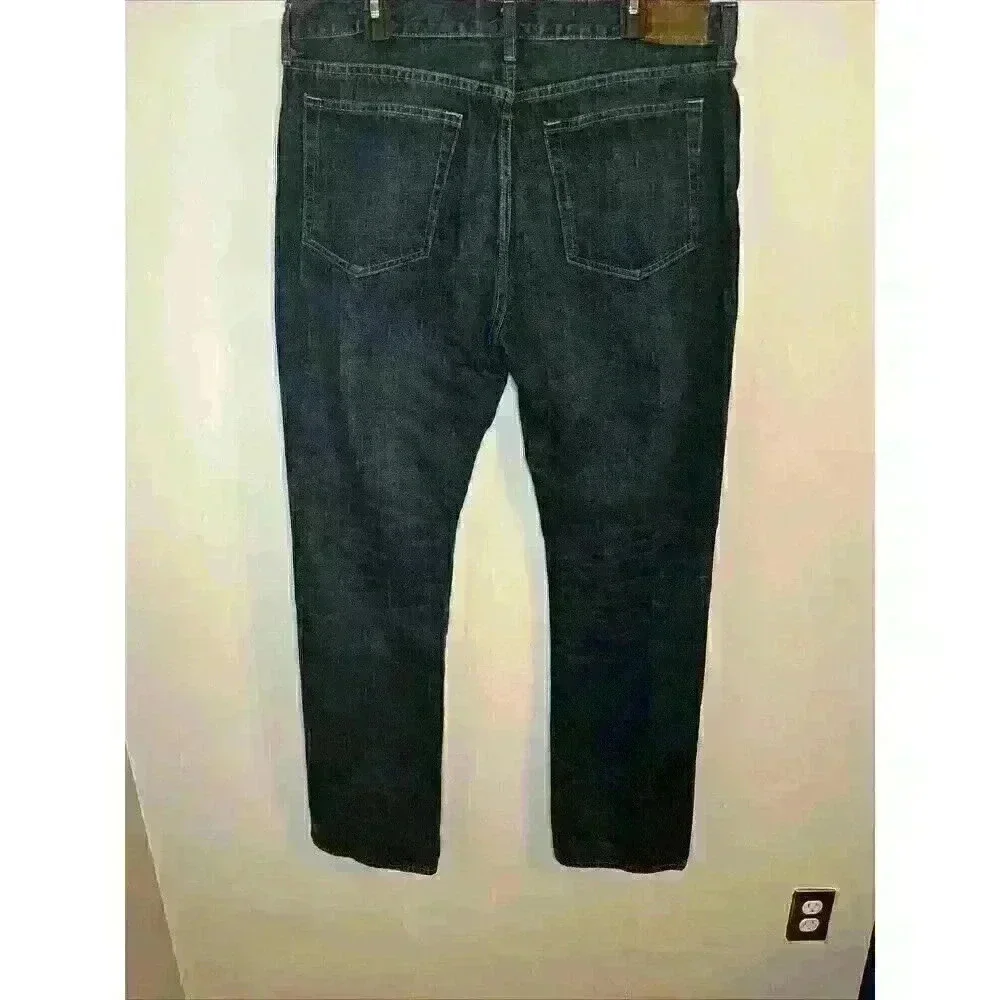 J Crew Jeans Mens 36x34‎ Slim Straight Denim Style 29243 Classic Dark Wash